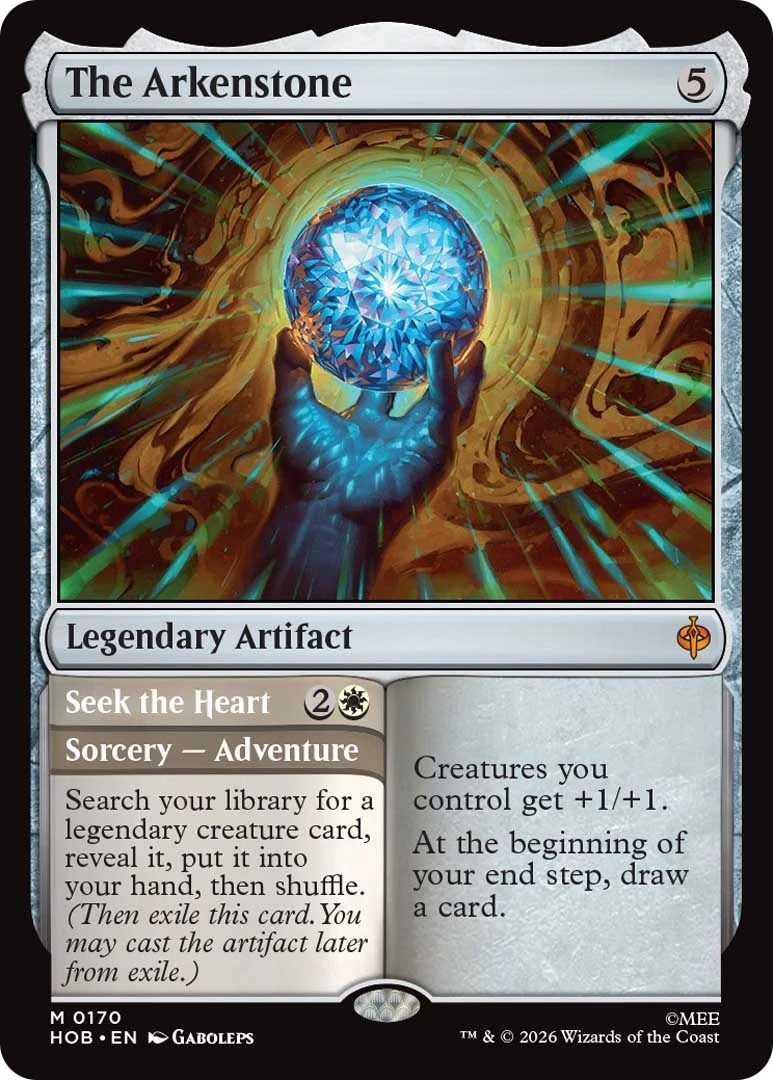 AN MTG The Hobbit main card showing the Arekenstone