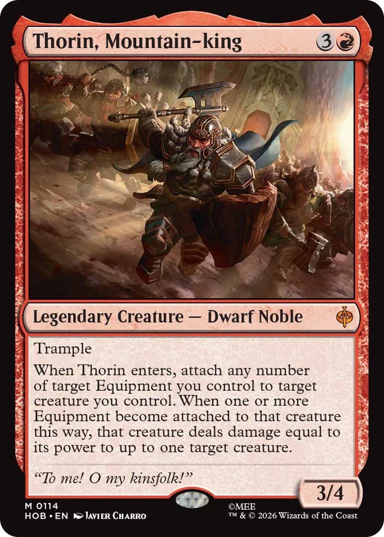 AN MTG The Hobbit main card showing Thorin