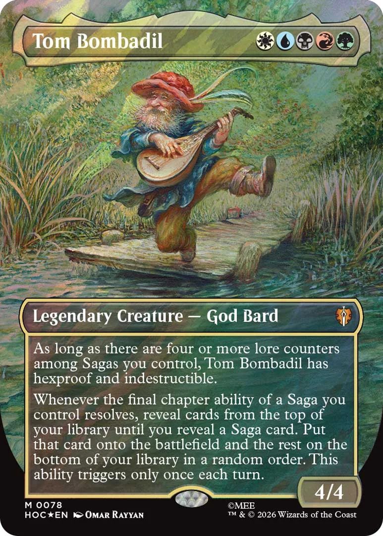 A The Hobbit booster card for MGT showing Tom Bombadil