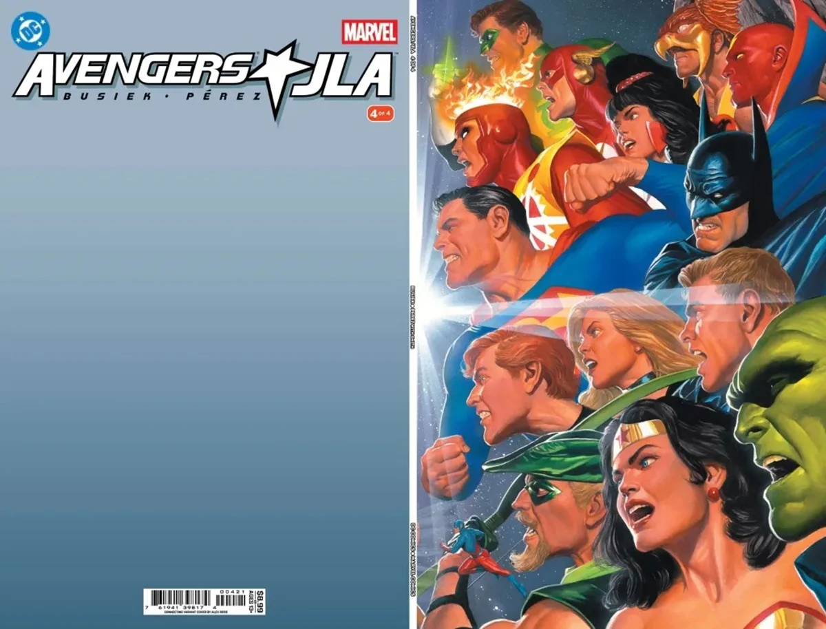 The Alex Ross variant cover to  Avengers/JLA #4.