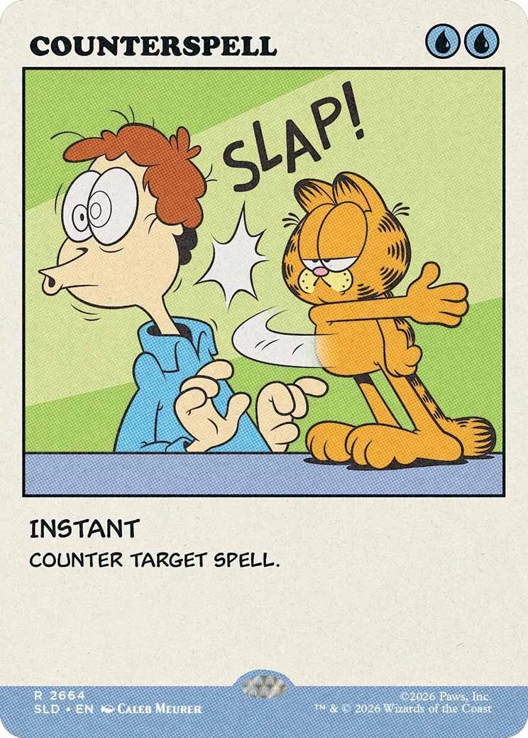 A Garfield Magic: The Gathering playing card