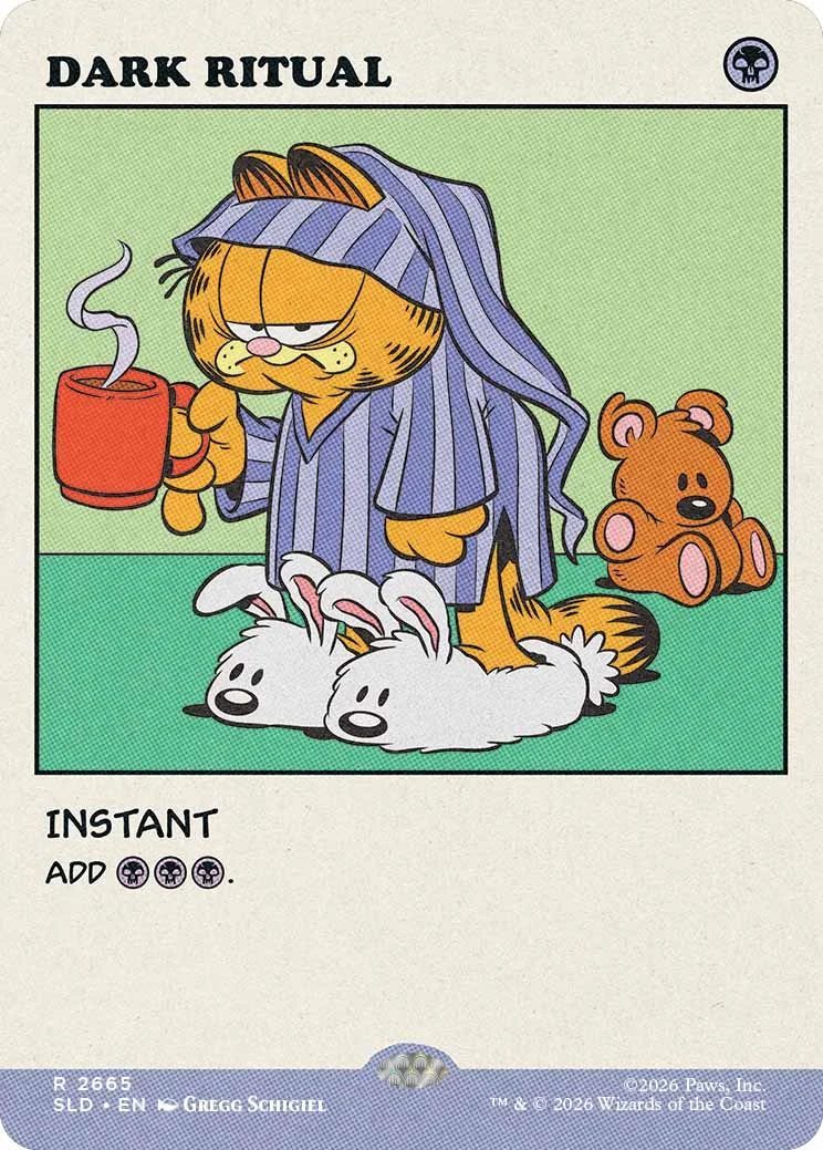A Garfield Magic: The Gathering playing card