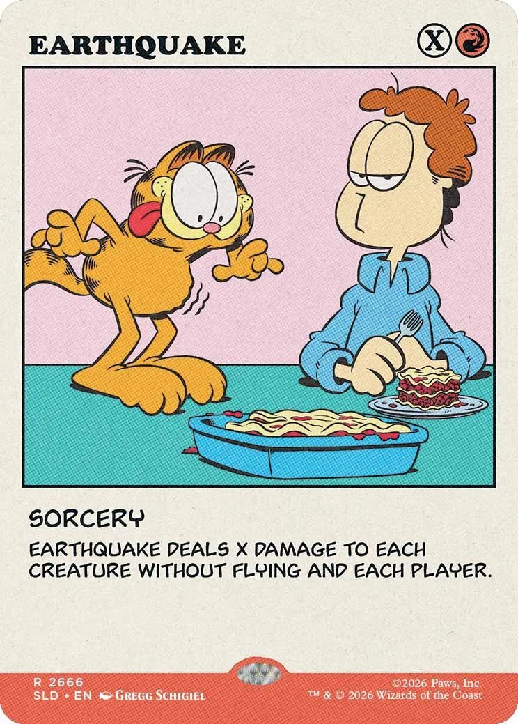 A Garfield Magic: The Gathering playing card