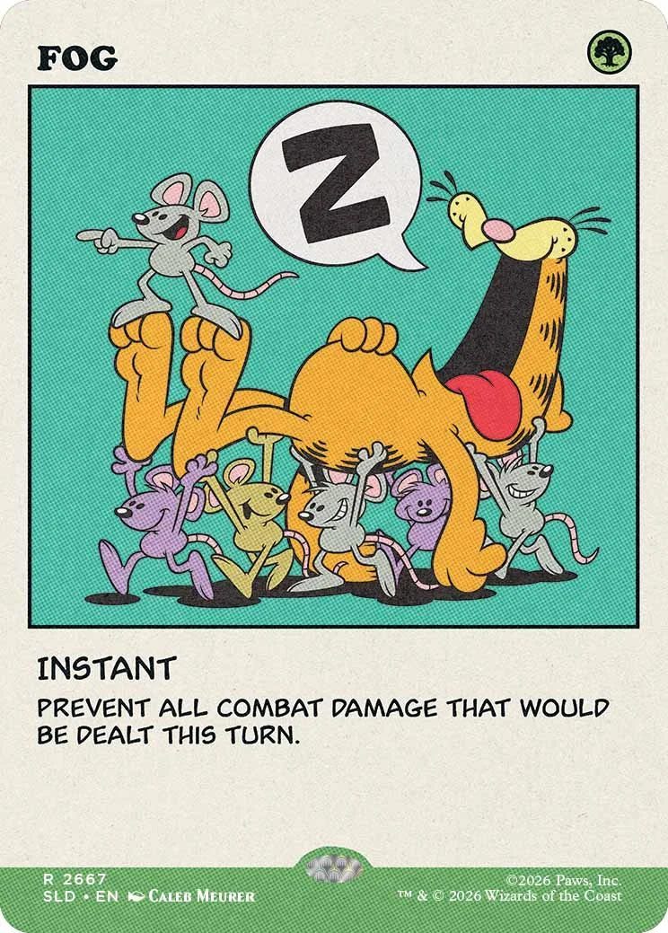 A Garfield Magic: The Gathering playing card