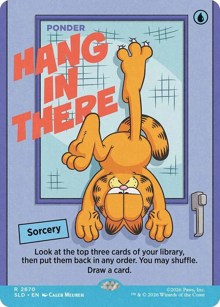A Garfield Magic: The Gathering playing card
