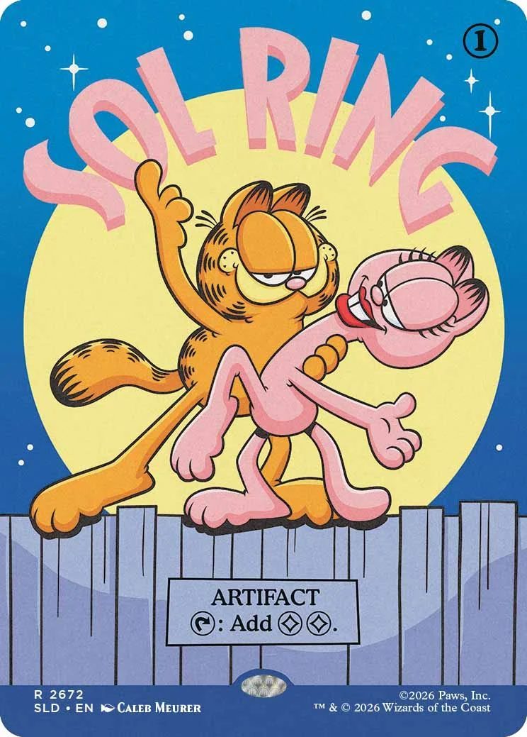 A Garfield Magic: The Gathering playing card