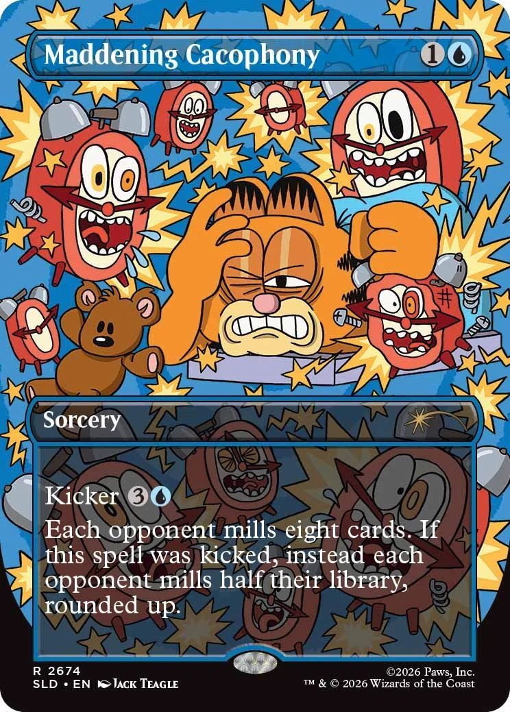 A Garfield Magic: The Gathering playing card