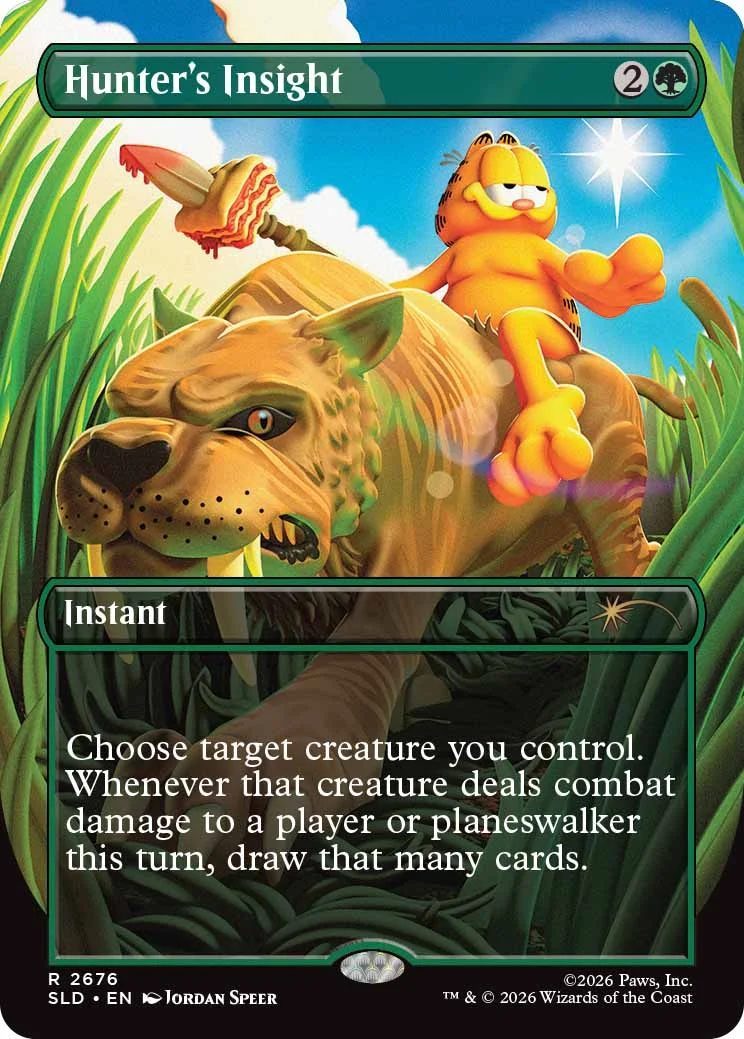 A Garfield Magic: The Gathering playing card