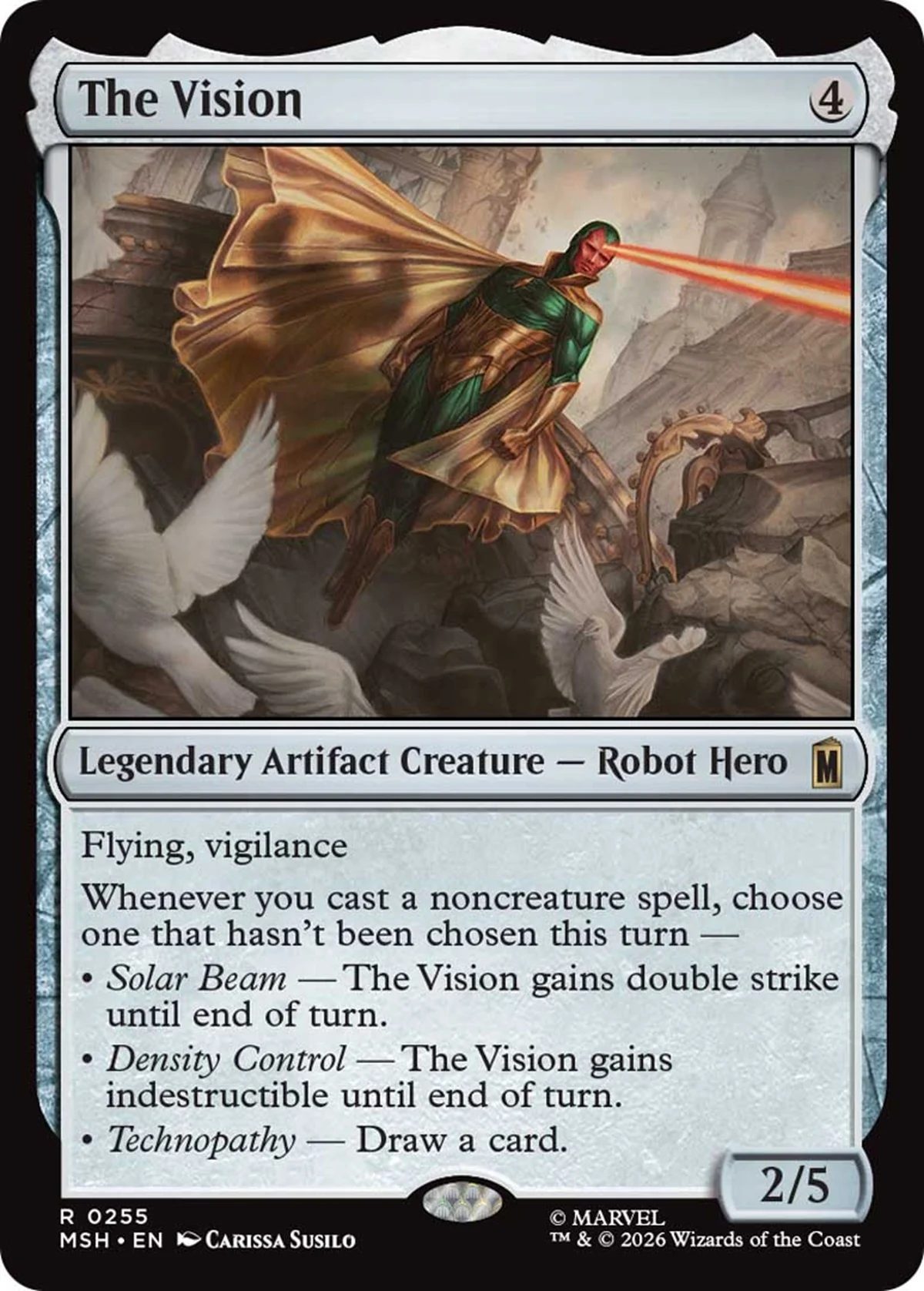 Magic: The Gathering - Marvel Super Heroes card featuring the Vision.