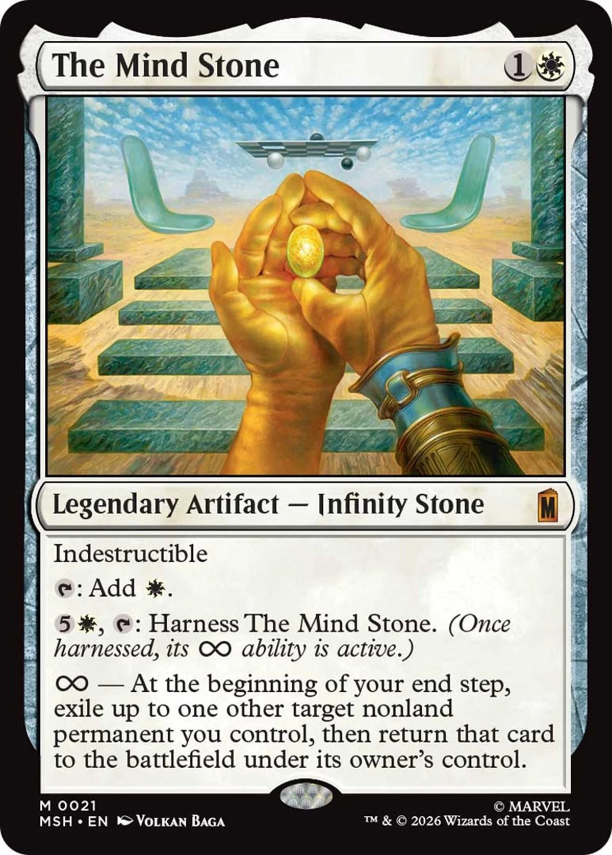 Magic: The Gathering - Marvel Super Heroes card featuring the Mind Stone