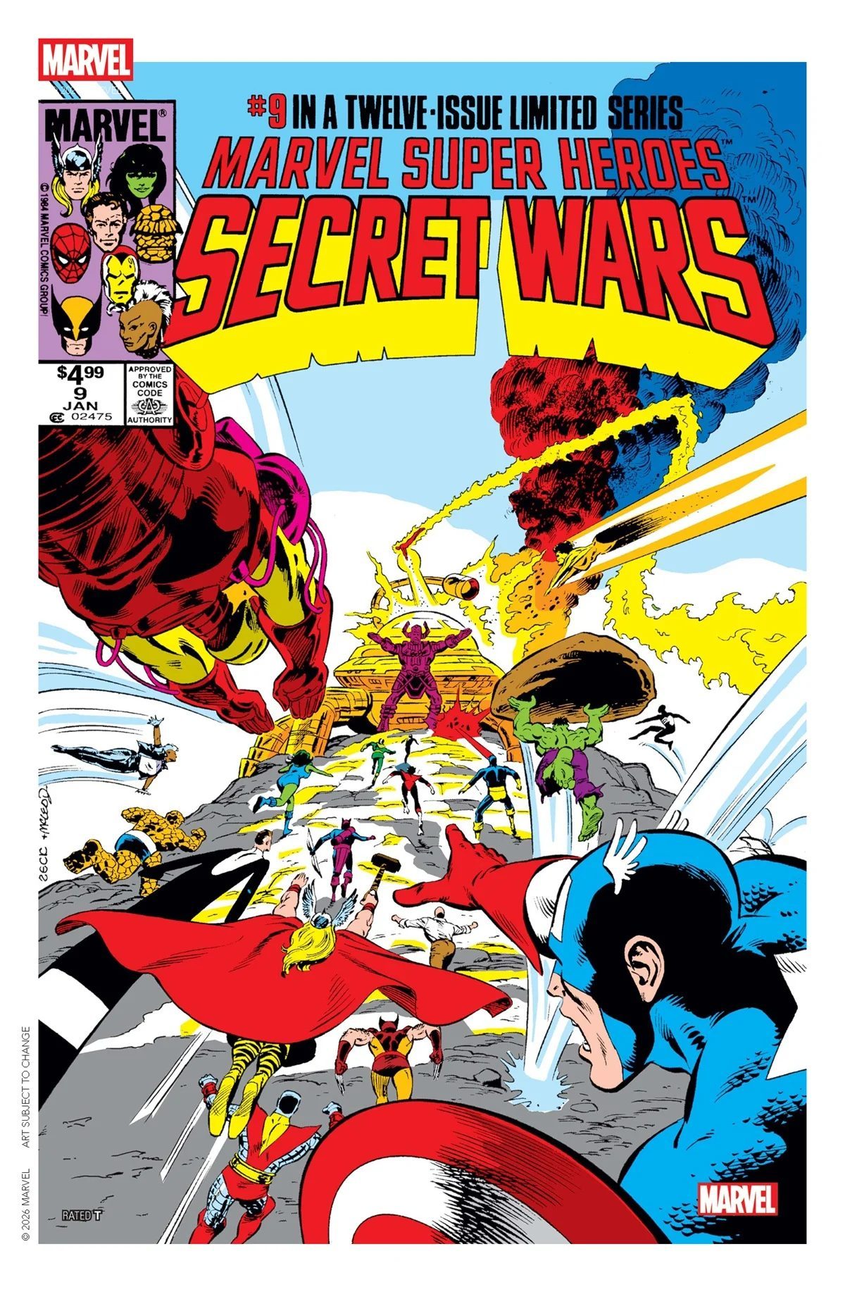 Mike Zeck's cover art for Marvel Super Heroes Secret Wars #9.