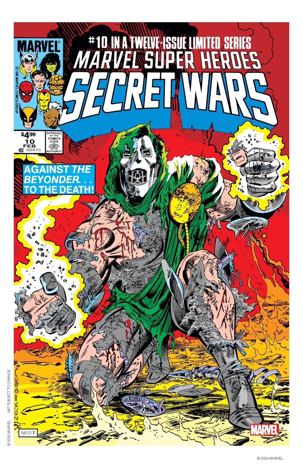 Mike Zeck's cover art for Marvel Super Heroes Secret Wars #8.