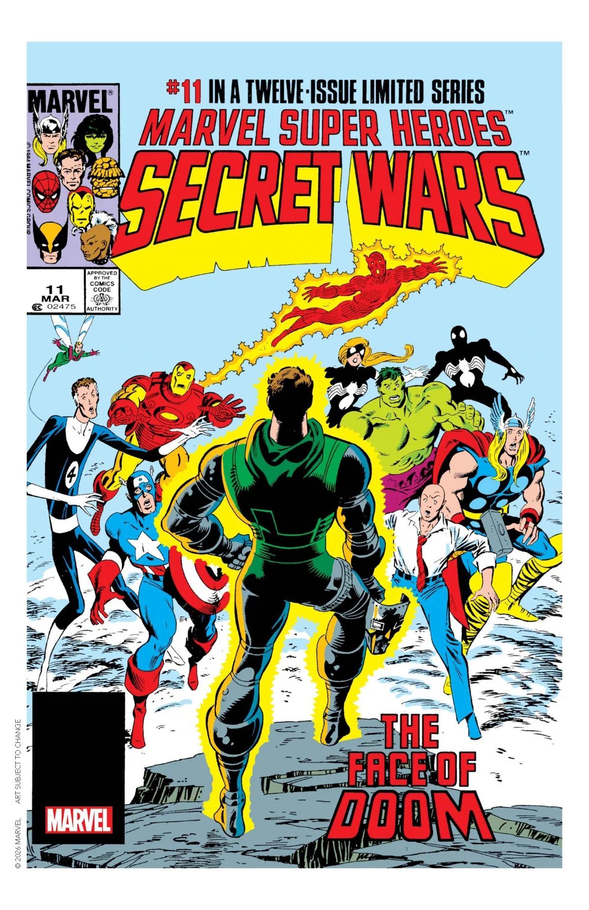 Mike Zeck's cover art for Marvel Super Heroes Secret Wars #11.