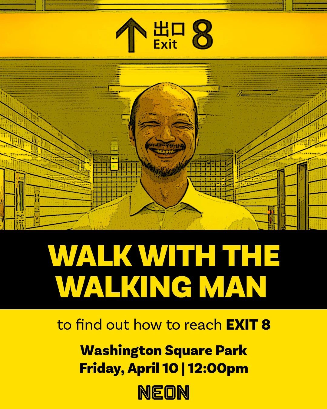 smiling man activation exit 8