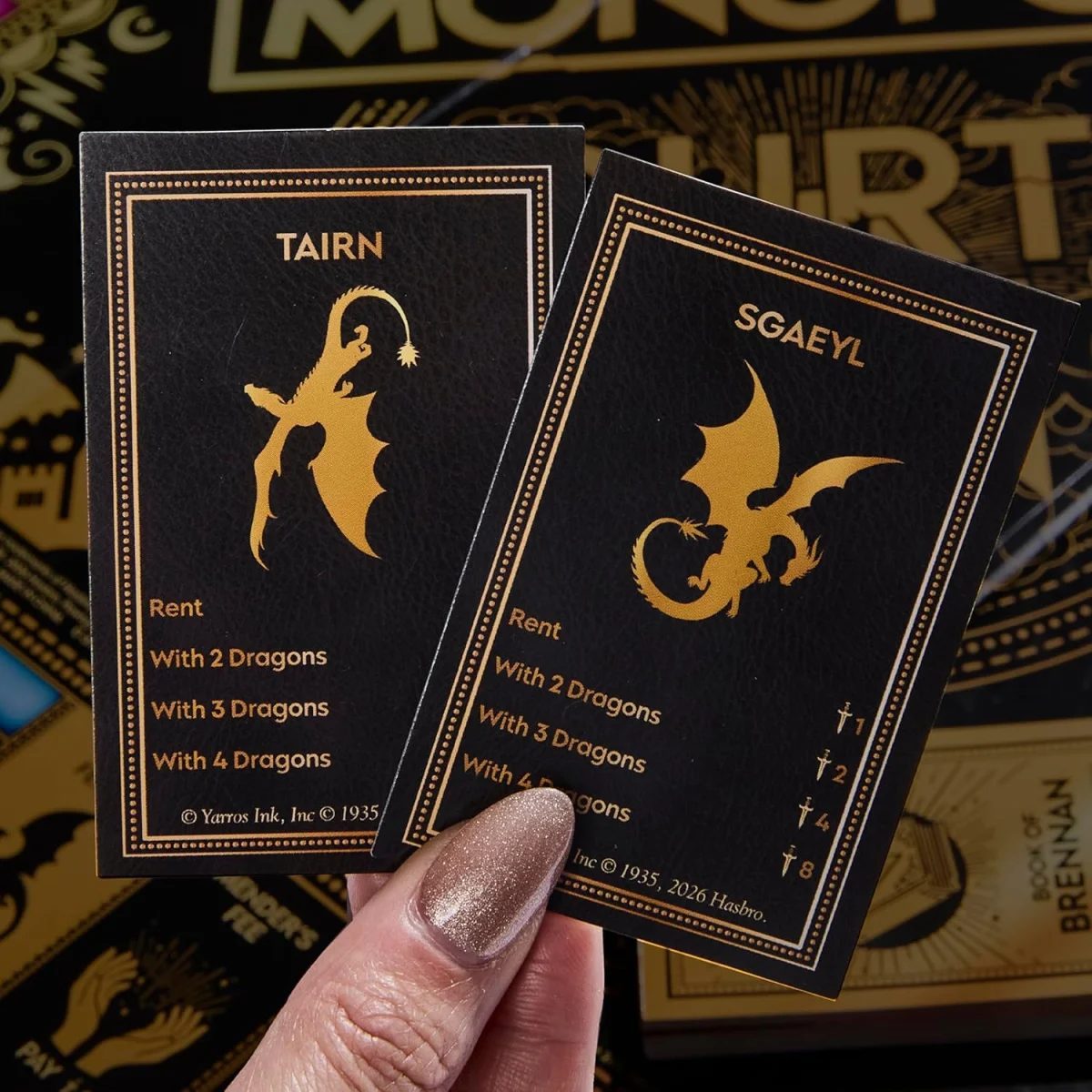fourth wing monopoly dragon cards