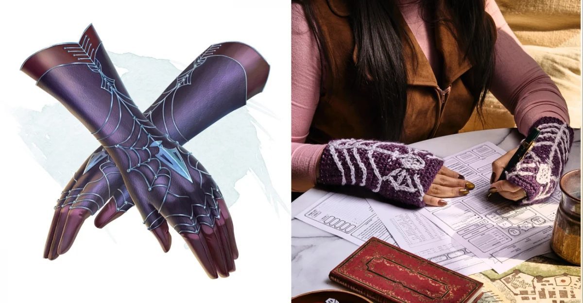 gloves of missile snaring d&d and crochet form