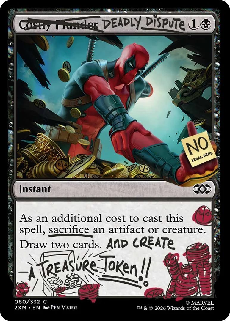 Deadpool Secret Lair Drop Marvel Magic the gathering card traditional 2