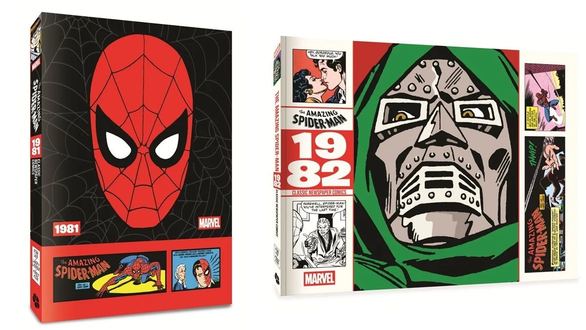 The slipcover and regular cover for The Amazing Spider-Man Classic Newspaper Comics 1981-1984