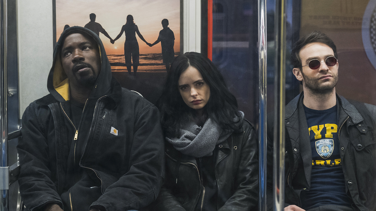 Luke Cage, Jessica Jones y Matt Murdock en The Defenders