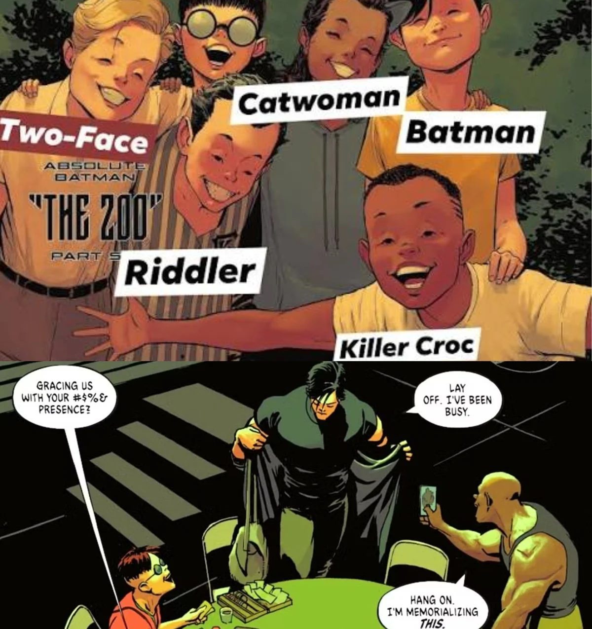 Bruce Wayne and his childhood friends, and his future villains.