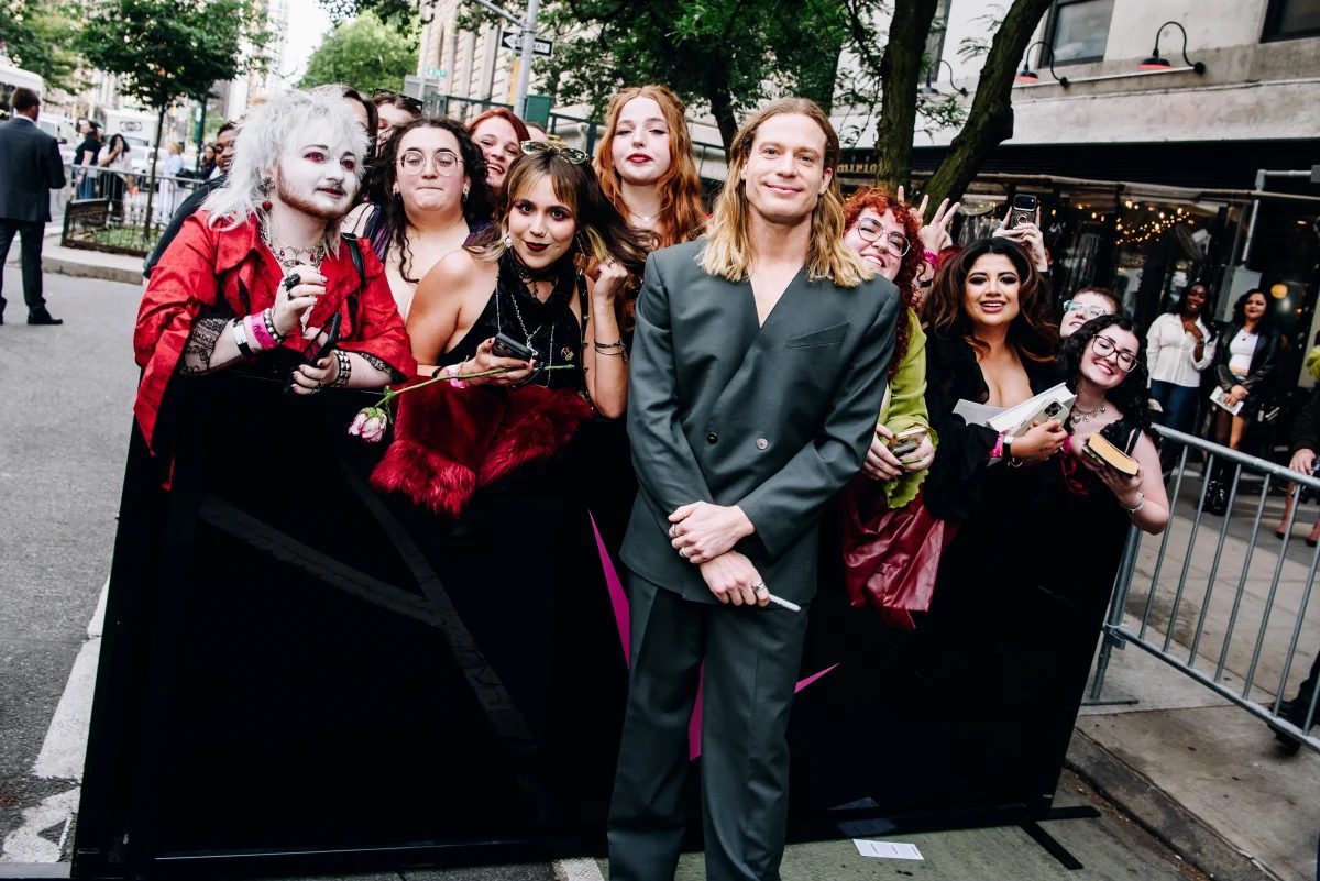 Sam Reid with fans at The Vampire Lestat concert