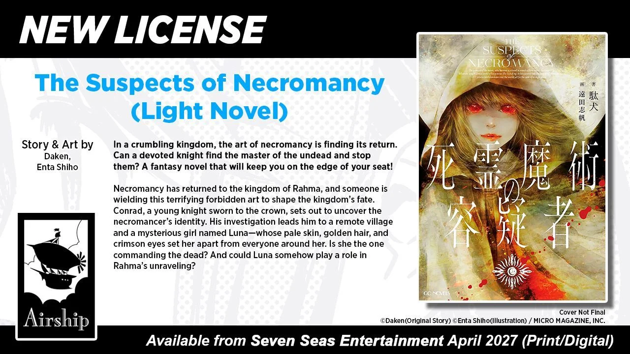 THE SUSPECTS OF NECROMANCY (LIGHT NOVEL) by Daken and Enta Shiho