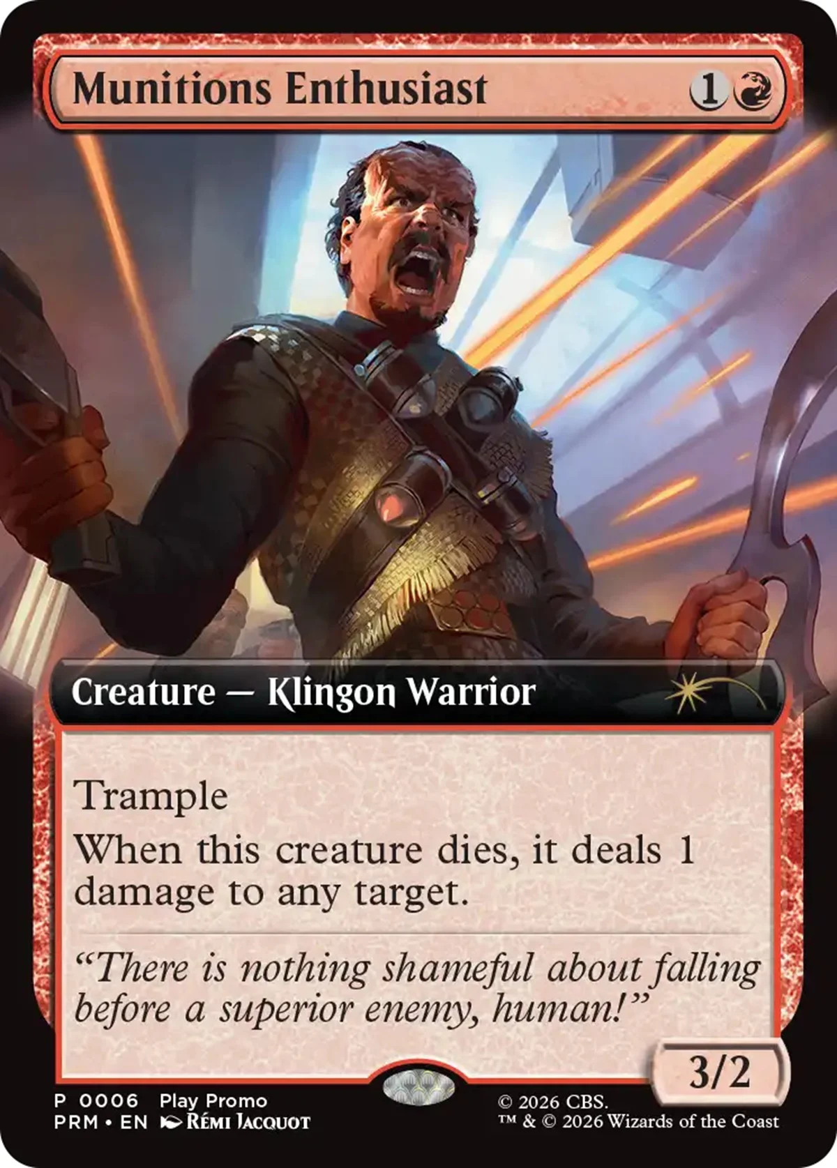 Star Trek MTG Klingon Warrior card